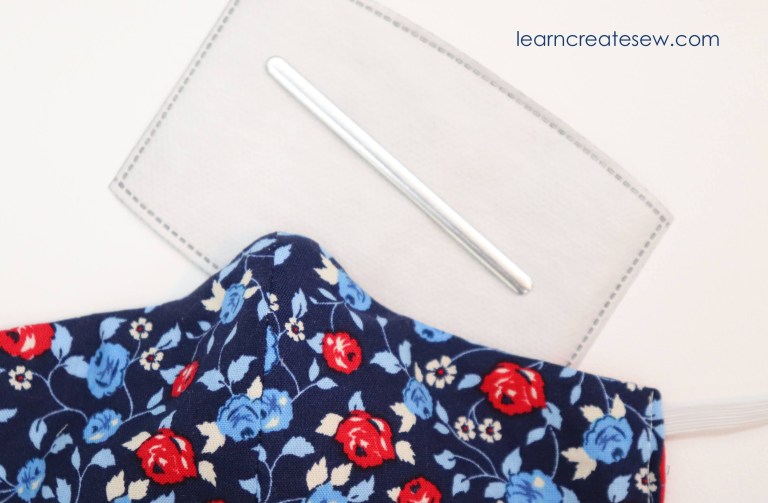 Contour Face Mask with Nose Bridge Wire and Filter Pocket – learncreatesew